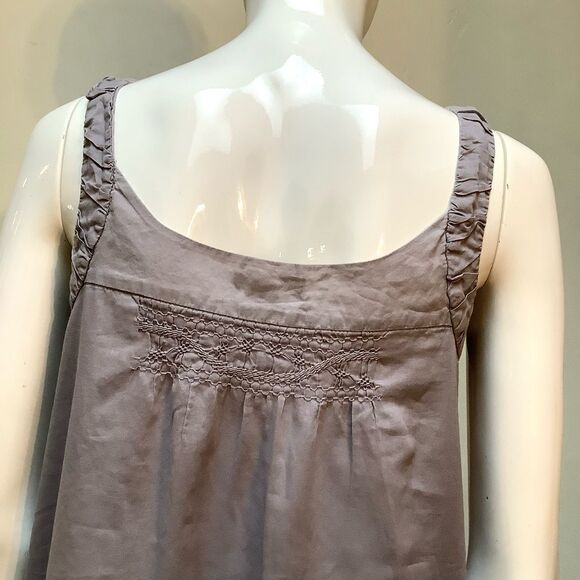 VINCE COTTON DRESS GRAY MEDIUM - Picture 6 of 6